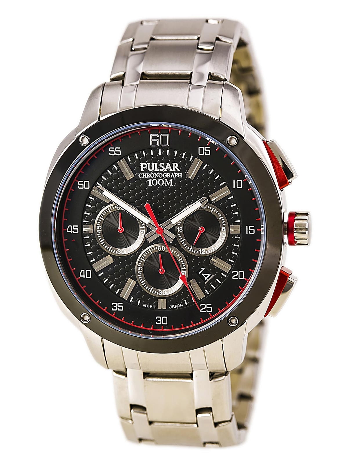 Pulsar Chronograph Quartz Black Dial Men\'s Watch PT3395ND Pulsar PT3395 - Watch for Men, Black/White, On The Go  main image 4
