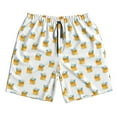 thumbnail image 3 of Uemuo Cute Duck Diver Pattern Men's Swim Trunks Hawaiian Beach Bathing Suit Swimsuits Beach Quick-Dry Shorts with Pockets-XX-Large, 3 of 9