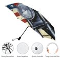 thumbnail image 3 of Facannap Motorcycle Flag Helmet Three-Fold Umbrella - For Outdoor Use, Special Gift Portable Umbrella for Rain and Sun Protection Automatic, 3 of 6