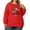 Red, variant on Women's Plus Size Christmas Printed Sweatshirt, Long Sleeve Casual Pullover Top, SANTA'S FAVORITE HOTMESS Graphic Fashion Hoodie,Pink,4XL