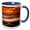 Blue/White, variant on 3drose, California, La Jolla, Sunset over Tide Pools at Coast Blvd. Park., 11oz Two-tone Red Mug