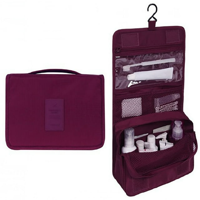 Coofit Hanging Toiletry Bag Foldable Top Handle Cosmetic Bag Travel Toiletry Bag