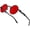 Red, variant on Round Polarized Steampunk Sunglasses Men, Circle Metal Frame, Hippie Shades
