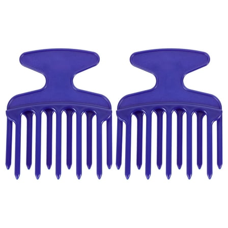 ACDANC 2pcs Wide Teeth Comb Hair Picks Comb Large Tooth Comb for Curly Hair, Blue