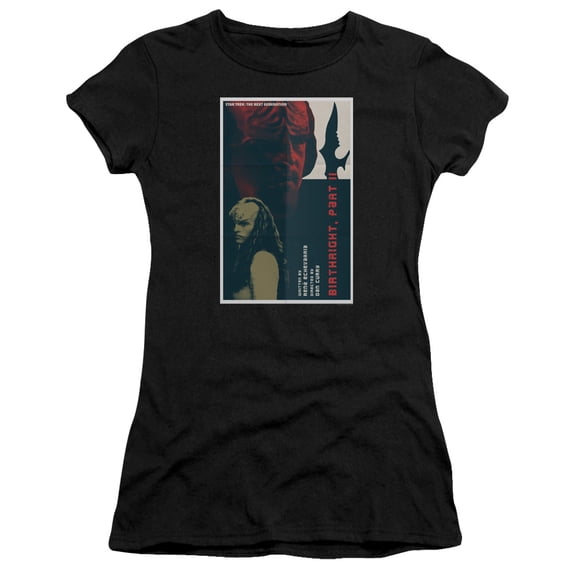 Star Trek Tng Season 6 Episode 17 Junior Women's Sheer T-Shirt Black