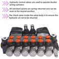 thumbnail image 6 of waltyotur Hydraulic Directional Double Acting Control Monoblock Valve, 6 Spool 11GPM SAE Ports 2 Joystick Hydraulic Directional Control Valve 3625 PSI Fit for Small Tractors Loaders Etc, 6 of 6