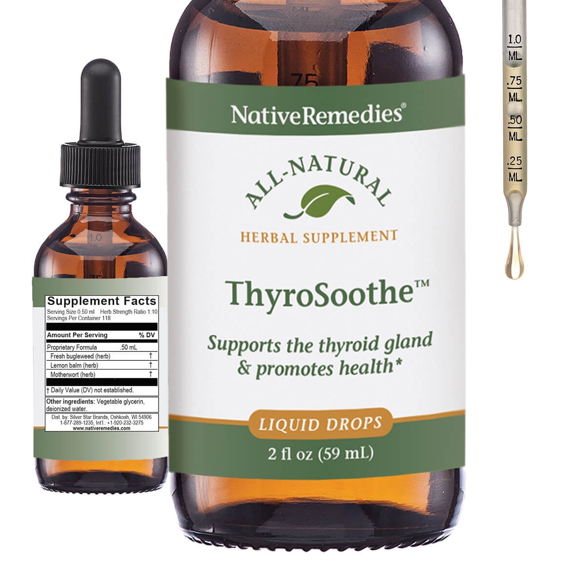 Native Remedies ThyroSoothe - Natural Endocrine & Thyroid Health - Soothes Thyroid Gland, Supports Endocrine & Thyroid Balance, Liquid Herbal Blend wi