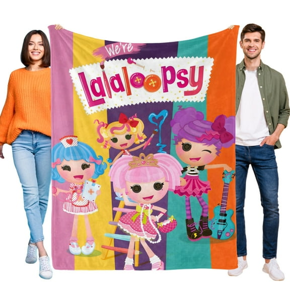 Lalaloopsy party supplies-Anti-Pilling Flannel Blanket Soft Lightweight Plush Fuzzy Cozy Luxury Blanket for Home and Kitchen Use – Perfect for Kids and Adults30"X40"