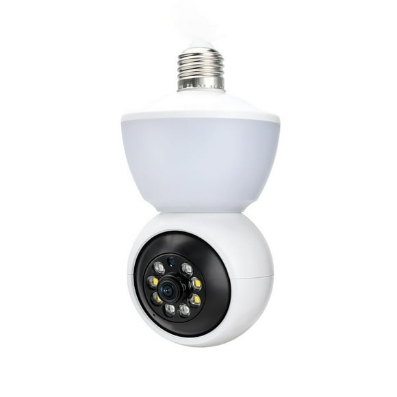 LPSSTORE Light Bulb Surveillance Camera 360 Night Full Color Network High Definition Home