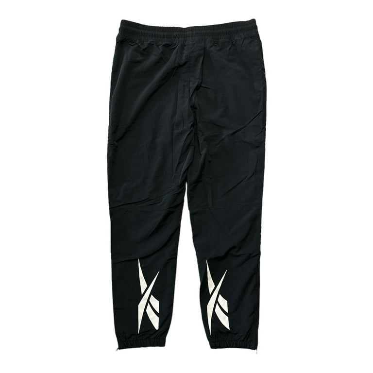 Reebok Men's Woven Logo Print Drawstring Vector Track Pant Reebok Men's Woven Logo Print Drawstring Vector Track Pant