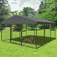 Kullavik Large Dog Kennel Outdoor with Waterproof Roof Cover, Dog Cage