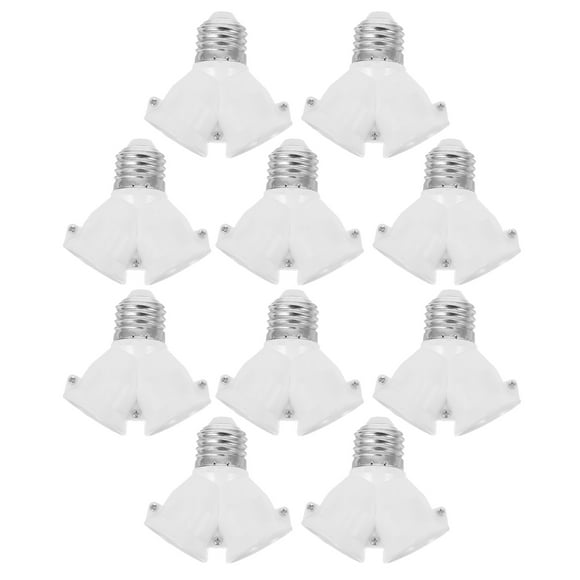 ColoMX 10 Uds. Divisor de casquillo de luz E27 a E27, divisor de casquillos de bombilla, adaptadores de bombilla