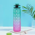 thumbnail image 4 of Tazas de agua de 1000 ml para adultos y niños, hervidor deportivo con degradado de paja, regalos (verde púrpura) Tmvgtek Libre de BPA, 4 of 6