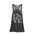 thumbnail image 1 of LOVE Great Dane Dog Women's Fashion Sleeveless Flowy Racerback Tank Top Charcoal Grey Large, 1 of 5
