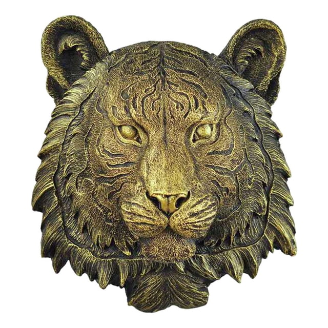 Busto de cabeza de animal para montar en la pared, escultura grande, decoración de pared con cabeza de animal, taxidermia Tigre