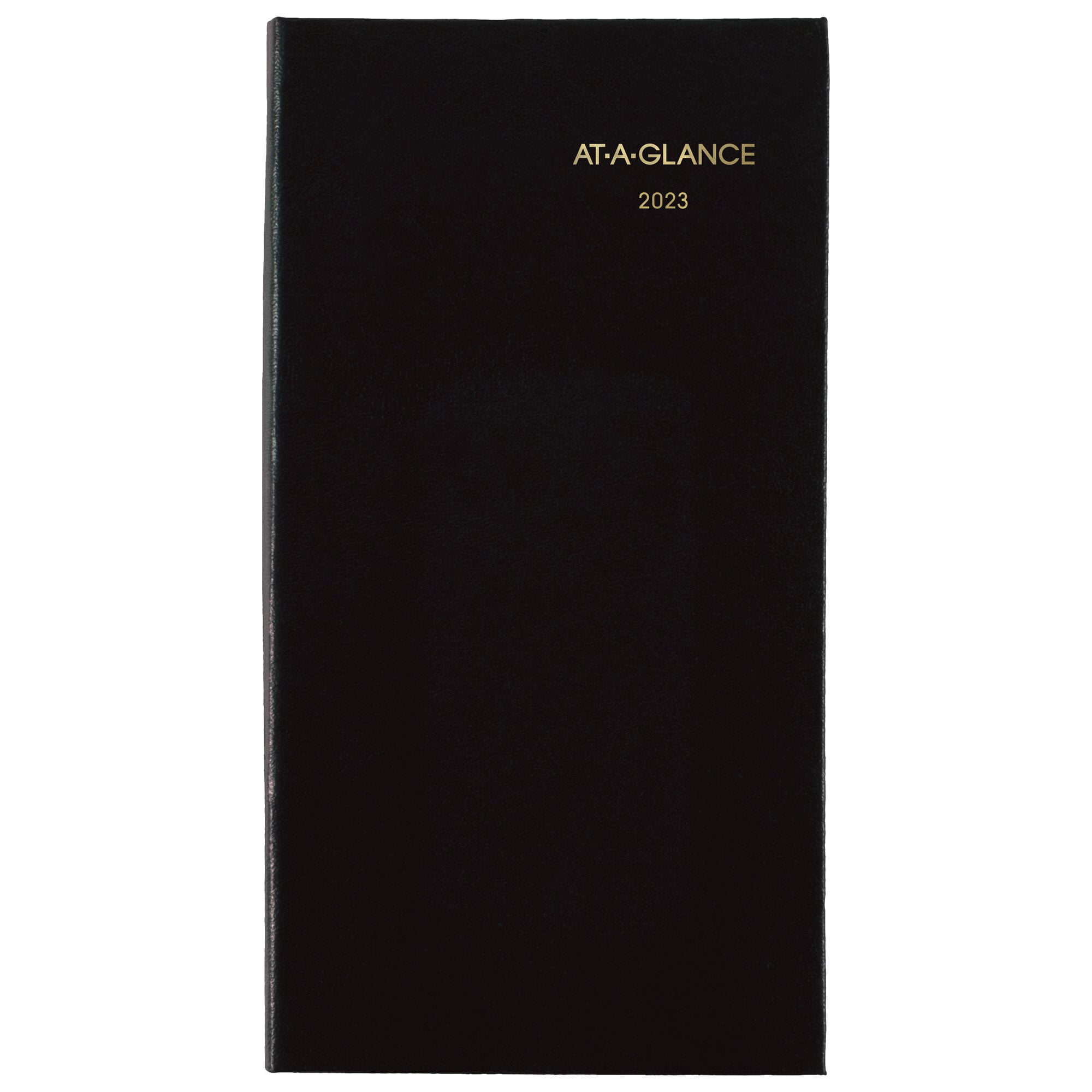 AT-A-GLANCE Fine Diary 2023 Weekly Monthly Diary Black Pocket 3 x 6 - Weekly
