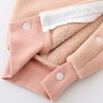 thumbnail image 4 of FAOWME Girls Long Sleeve Pullover Romper Sweatshirt Bodysuits Romper Pink 0-3 Months, 4 of 8