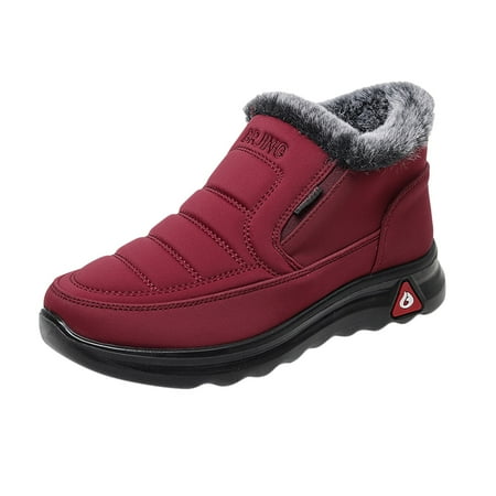 

autumn winter shoes Fashion Plush Boots Shoes Flat On Breathable Winter Women s Thermal Slip Heel Casual Women s Boots