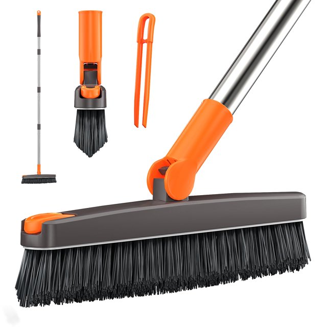 Cepillo para fregar Grout Brush AIR U+, giratorio 180°, con mango largo