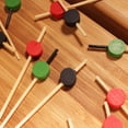 thumbnail image 2 of BambooMN 3.5" Decorative Black Circle Bamboo Appetizers and Hors d'oeuvres Skewer Picks - 100 Pieces, 2 of 4
