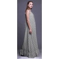thumbnail image 3 of Bimba Robe de Nuit Imprimée de Papillons Gris Pièce pour Femmes Longue à Bretelles Spaghetti Robe Maxi Vêtement de Nuit Robe Petite, 3 of 5