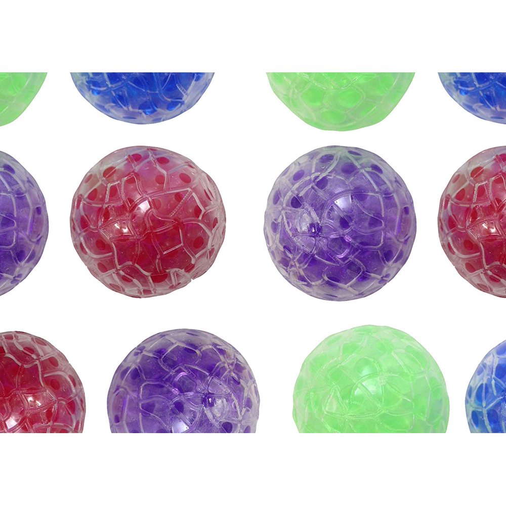BULK 12 Water Bead Filled Squeeze Stress Ball Squishy Toy Sensory