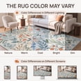 thumbnail image 6 of GENIMO 2'x3' Area Rug, Washable Non Slip Soft Floral Indoor Door Mat for Entryway Kitchen Laundry Room, Dusty Blue, 6 of 10