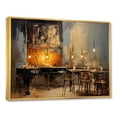 thumbnail image 2 of Designart "Jazz Cafe Atmosphere with Vintage Piano Sonata I" Music Framed Wall Art - Traditional Yellow Music Jazz Entryway Framed Wall Art, 2 of 6