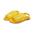 thumbnail image 5 of CIENVNSTG Womens Open Toe Flat Sandals Slingback Elastic Back Strap Breathable Mesh Hollow Out Design for Summer Beach Travel Casual Walking Wear Yellow 43, 5 of 6