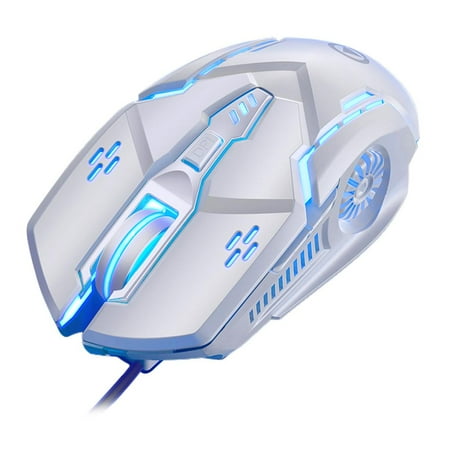 Gaming Mouse Wired  RGB Backlit Gaming Mouse  6 Buttons  3200 DPI Adjustable  Comfortable Grip Ergonomic Optical PC Computer Gaming Mice - White price history on PriceWatchPro