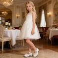 thumbnail image 5 of Dpytoraw Girls Lace Pearl Mary Jane Low Heel Shoes, Little/Big Kids Flower Girl Wedding Dress Shoes Sizes 11.5, 5 of 5