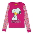 thumbnail image 6 of Peanuts Pajamas Toddler Girls' Snoopy and Woodstock Tight Fit Sleep Set, 6 of 7