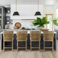 thumbnail image 6 of Olliix Diedra 25.5" Cane Back Solid Wood Counter Stool in Natural, 6 of 10