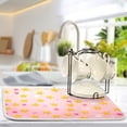 thumbnail image 5 of Yayeee Dish Drying Mat for Kitchen Counter 18"x24" Microfiber Absorbent Pad, Gradient Pink Stars, 5 of 7
