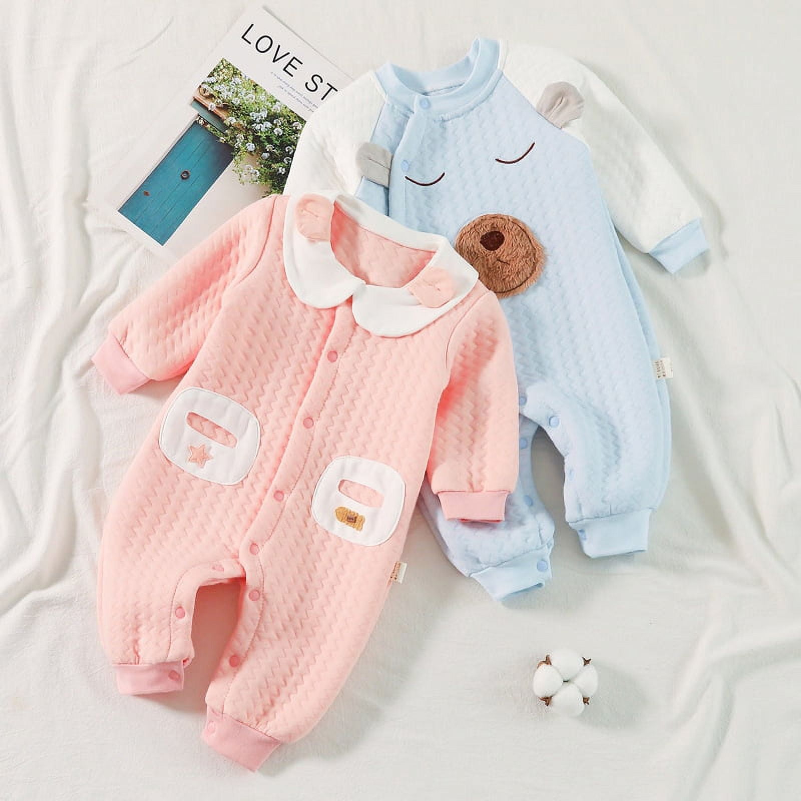 One Piece Baby Clothing Baby Sleeping Bag Cotton Triple Warm Clothes Baby Wearable Blanket Thickening Climbing Clothes Jumpsuit