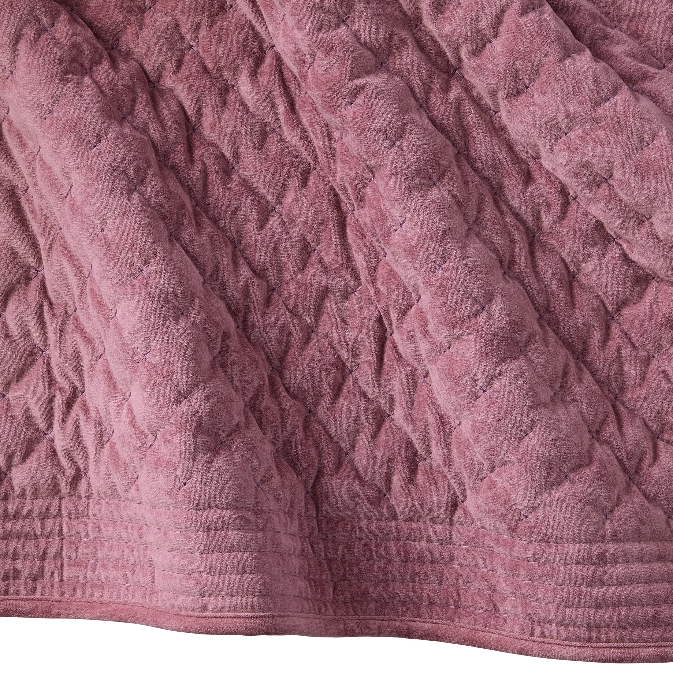 Better Homes & Gardens Violet Gem Tufted Matte Velvet Quilt, Full/Queen