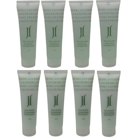 June Jacobs Blue Ginger Shampoo & Conditioner Lot of 8 (4 of each) 1oz bottles