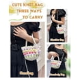 thumbnail image 5 of CAILDANL Women Crochet HandBag Small Handmade Woven Crossbody Bag Cute Shoulder Bag Knitted Tote Bag Fairy Bag Gifts for Women, 5 of 6
