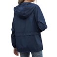 thumbnail image 3 of Womens Raincoat Windbreaker Waterproof Lightweight Packable Hooded Rain Jacket S-XXL, 3 of 5