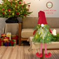 thumbnail image 5 of ER Árbol de Navidad pequeño, árbol de Navidad preiluminado con pata colgante, decoraciones de mesa para árbol de Navidad, mini árbol de Navidad artificial con luces, decoraciones navideñas para fiestas navideñas Rojo Verde, 5 of 5