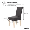 thumbnail image 3 of Deconovo Decorativo Sólido Fundas de silla, Extraíble White Chair Slipcover Jacquard Dots Comedor Fundas de silla, Juego of 2, Black, 3 of 7