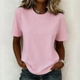 thumbnail image 2 of Trgacdwlo Short Sleeve T Shirts for Women Crew Neck T Shirts for Women Fitted Casual Lightweight Vacation Fashion Tunics Tops for Women M, 2 of 5