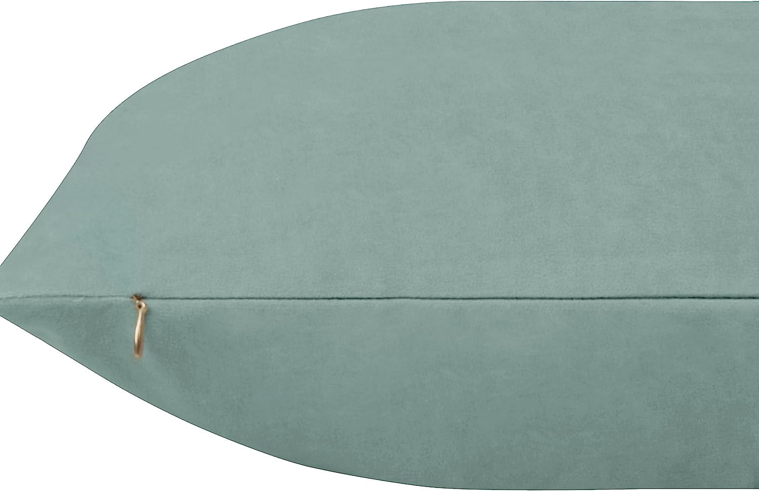 Delara Velvet Decorative Throw Pillow Cover, 20x20 inch, Pack of 1, Soft Breathable Cushion Cover with Hidden Zipper, Light Blue