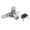 Black/Silver, variant on Cabinet Security Black Double Door Lock Filing Cabinet Lock Robust Locking Mechanism Stable Locking Performance