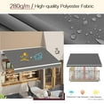 thumbnail image 2 of AECOJOY 8.2' x 6.5' Manual Retractable Patio Awning,Outdoor Awning Retractable Sunshade Shelter in Gray, 2 of 9