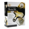 Mod Podge Do-It-Yourself Resin Coaster Kit for Beginners, Hexagon, Black and Gold, Unisex
