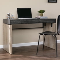 SEI Furniture Hapsford Engineered Wood Writing Desk in Black/Natural