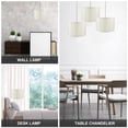 thumbnail image 4 of OUNONA Lamp Shade Yellow Cloth 1Set with Anti-glare for Living Room, 4 of 6