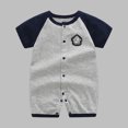 thumbnail image 2 of Summer Baby Boys Clothing Agkizg Baby Boys Bodysuits, Baby Boys Short Sleeves Rompers, Toddler Baby Girls Boys Short Sleeve Printed Color T-Shirt Round Neck Jumpsuit Romper, 2 of 3