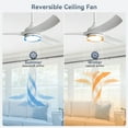 thumbnail image 4 of Sofucor 52 Inch White Ceiling Fans with Lights Remote Control, White Outdoor Ceiling Fan with Light Airflow 6000CFM 3 CCT Dimmable 3-Timer ABS 3 Blades, 4 of 11